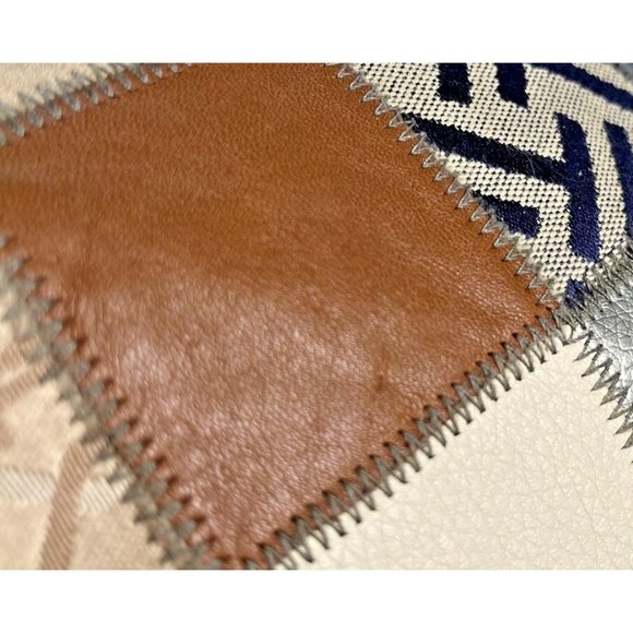 Tignanello Multi Color Suede Patchwork and Brown Leather Shoulder Bag - Picture 15 of 16